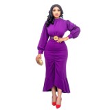 Long Sleeve Chic Slim-Fit Mermaid Party Dress