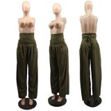 Women's Cute Lace-Up Butterfly Wide Leg Pants