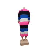 Plus Size Women's Sweater Dress Large Cape Cardigan Shawl Sweater Dress