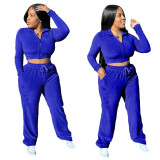 Women Casual Long Sleeve Top and Pant Two Piece