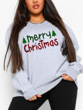 Christmas Collection Fall Winter Women's Printed Long Sleeve Hooded Loose Hoodies