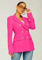 Fashion Women's Solid Color Slim Fit Blazer Jacket