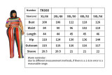 Plus Size Women's Fall Casual Knitting Women's Print Plus Size Stylish Jumpsuit