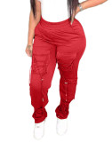 Women's Fashion Fall Winter Style Casual Multi Lace-Up Cargo Pants