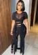 Women Fall Sexy See-Through Mesh Bandage Two Piece