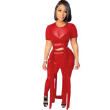 Women Fall Sexy See-Through Mesh Bandage Two Piece