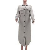 Women's Solid Casual Loose Cardigan Fleece Long Coat
