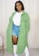 Women's Solid Casual Loose Cardigan Fleece Long Coat