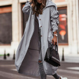 Fall/Winter Chic Style Casual Turndown Collar Maxi Trench Coat