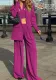 Women Long Sleeve Blazer And PantsThree-Piece