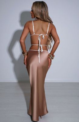 Women Sexy Backless Maxi Dress Two Piece
