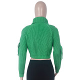 Winter Women'S Sweater T-Shirt Round Neck Turtleneck Knitting Shirt Top