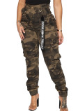 Women Casual Camo Stretch Cargo Pants