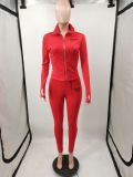 Women Long Sleeve Colorblock Hoodies and Pant Two Piece