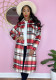 Women Plaid Turndown Collar Jacket