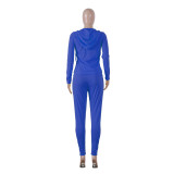Women Casual Zip Top and Pant Two Piece