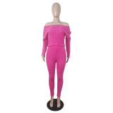 Women's Anti-pilling Knitting Suit Sweater Wool Pants Two-Piece Set