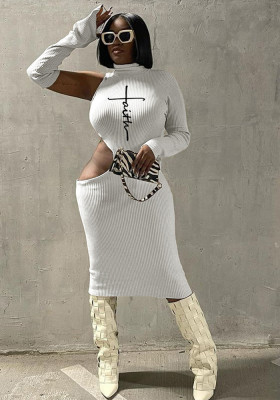 Women's Style Cutout Sleeve Irregular Dress