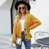Casual Knitting Shirt Autumn And Winter Button Sweater Female Cardigan Jacket