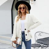 Casual Knitting Shirt Autumn And Winter Button Sweater Female Cardigan Jacket