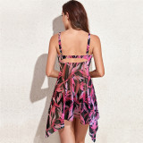 Two Pieces Swimsuit Digital Printing Tank Plus Size Swimsuit