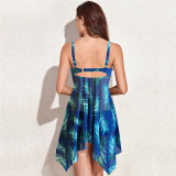 Two Pieces Swimsuit Digital Printing Tank Plus Size Swimsuit