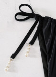 Two Pieces Swimsuit Women's Chain Pearl Triangle Sexy Bikini