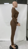 Women'S Fall/Winter Keyhole Hollow Out Sexy Casual Jumpsuit