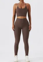 Women Quick Dry Yoga Exercise Two Piece Set