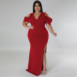 Plus Size Women's Hi-Cut Dress