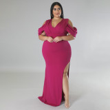 Plus Size Women's Hi-Cut Dress