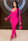 Women'S Clothing Sexy Fashion V-Neck Ruched Jumpsuit