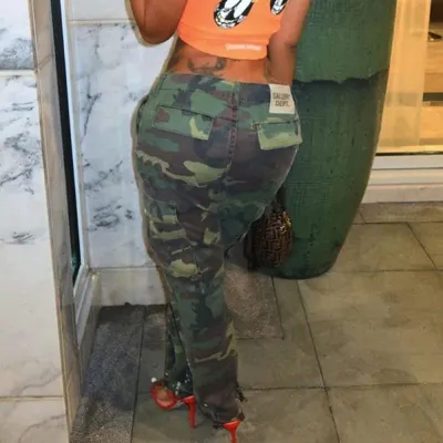 Women Camouflage gallery pocket trousers