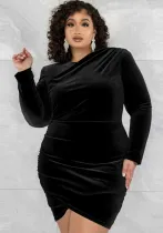 Plus Size WomenPleated Dress