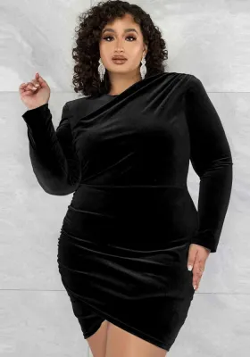Plus Size WomenPleated Dress