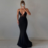 Party Party Mermaid Dress Sexy Fit Bodycon See-Through Tunic Dress Strap Dress