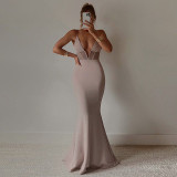 Party Party Mermaid Dress Sexy Fit Bodycon See-Through Tunic Dress Strap Dress