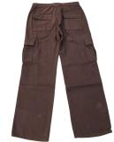 Brown Pocket Cargo Style Denim Pants Retro American Wide Leg Pants