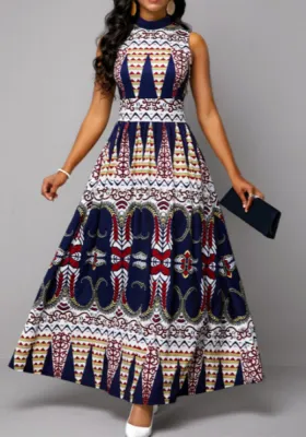Ladies Summer Print Sleeveless Dress