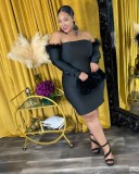 Women's Bodycon Off Shoulder Plus Size Dress