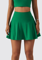 Spring Tennis Skirt Fitness Badminton Fake Two Piece Sports Skirt Pocket Running Casual Mini Skirt