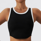 Women Color Contrasting Quick Dry Yoga Vest