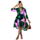 African Ladies Printed Shirt Dress