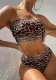 Leopard Strapless Sexy Bikini Two Pieces Swimsuit Swimwear