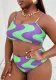 Plus Size Swimsuit Digital Print Plus Size Two Pieces Women's Bikini Swimear