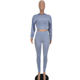 Ladies' Casual Solid Color Tracksuit Two-Piece pants Set Ladies' Clothing