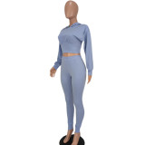 Ladies' Casual Solid Color Tracksuit Two-Piece pants Set Ladies' Clothing
