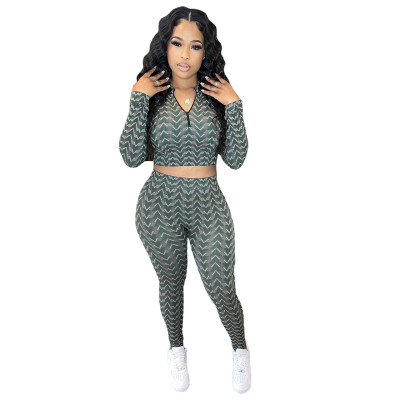 Fashionable printed Casual sports suit for women