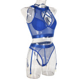 Funny lingerie suit Women's sexy lining with complex lines Lace Up decoration