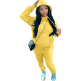 Fall/Winter Fleece Hoodies Pants Two Piece Set Casual Tracksuit